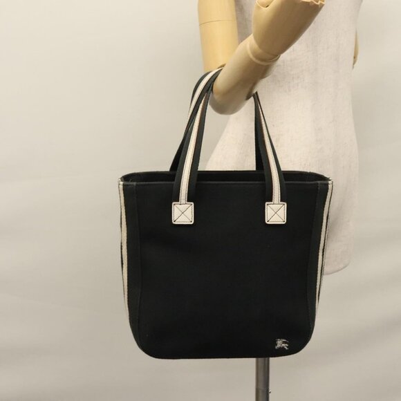BURBERRY Tote Bag Canvas Black Auth ti2661 - Picture 12 of 15